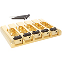 3-D Bass Bridge, 5-string, Gold